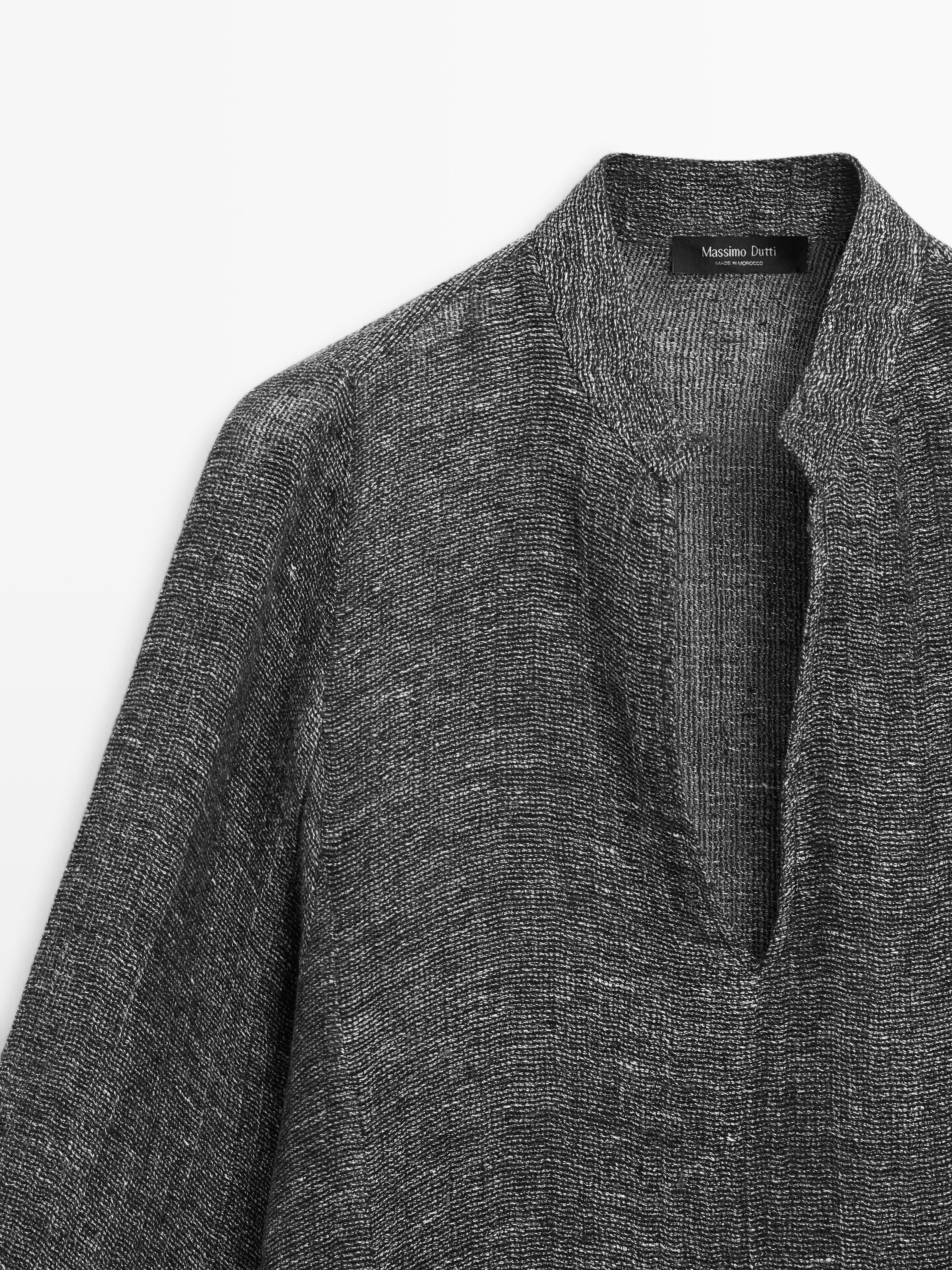 Blouse total look lin mélangé